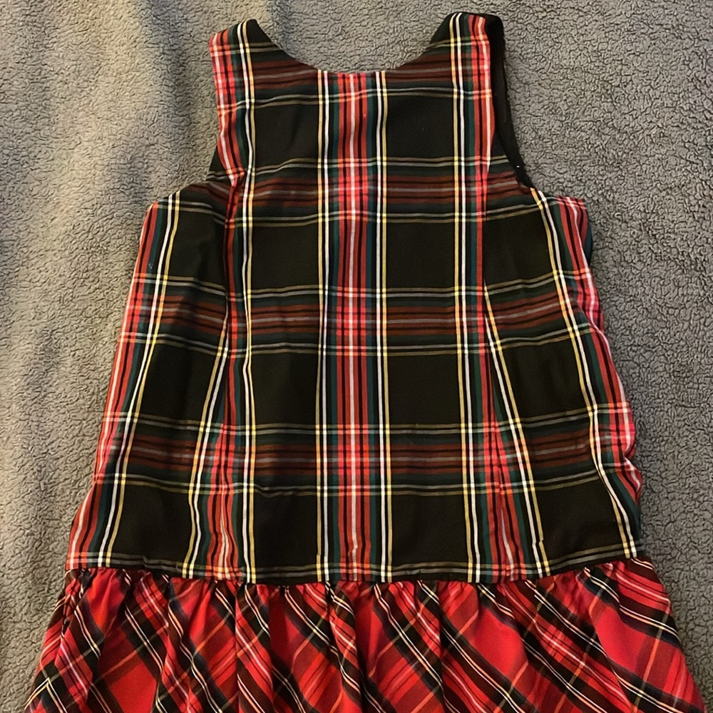 Jcrew factory girls plaid Christmas dress. 7 EUC - Picture 2 of 5